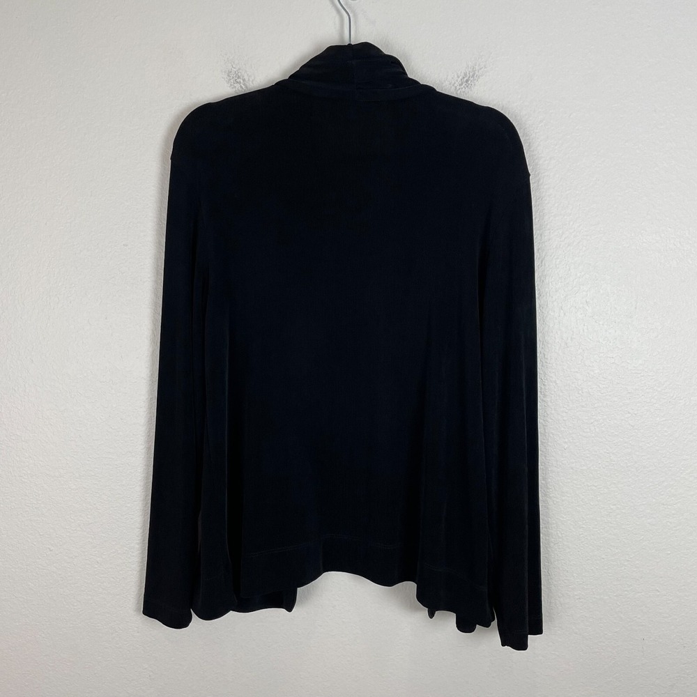 Chicos Travelers Womens Large Slinky Knit Cardigan‎ One Button Long Sleeve Top - Picture 11 of 12